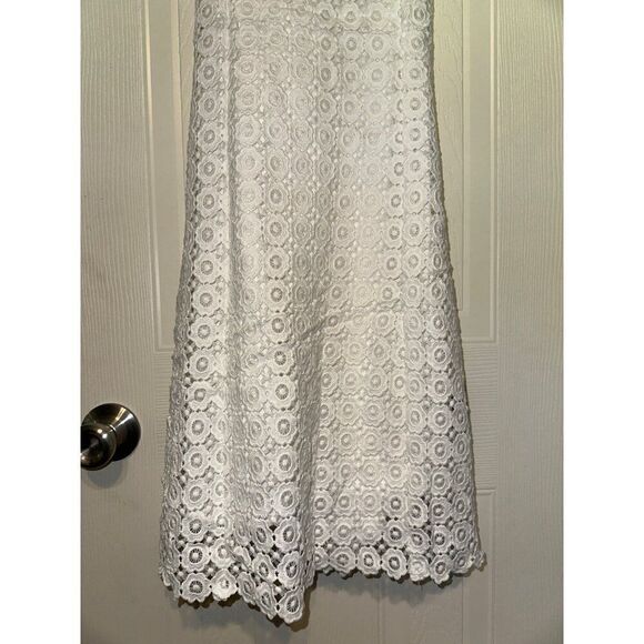 NWT Lulu’s Lace Travel White Floral Crochet Lace Backless Mini Dress Size Large - Picture 7 of 16